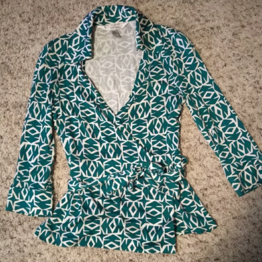 DVF geo print shirt